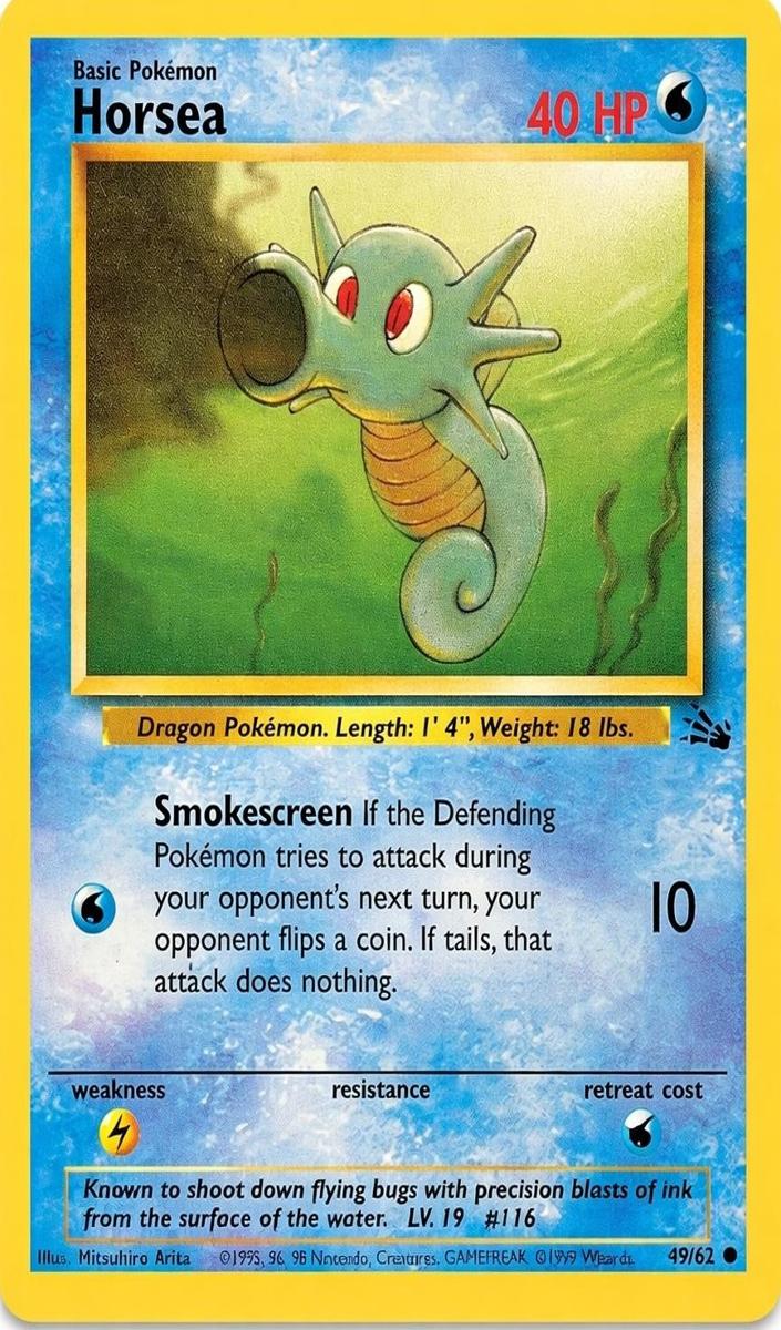Horsea 1999 Pokemon Fossil