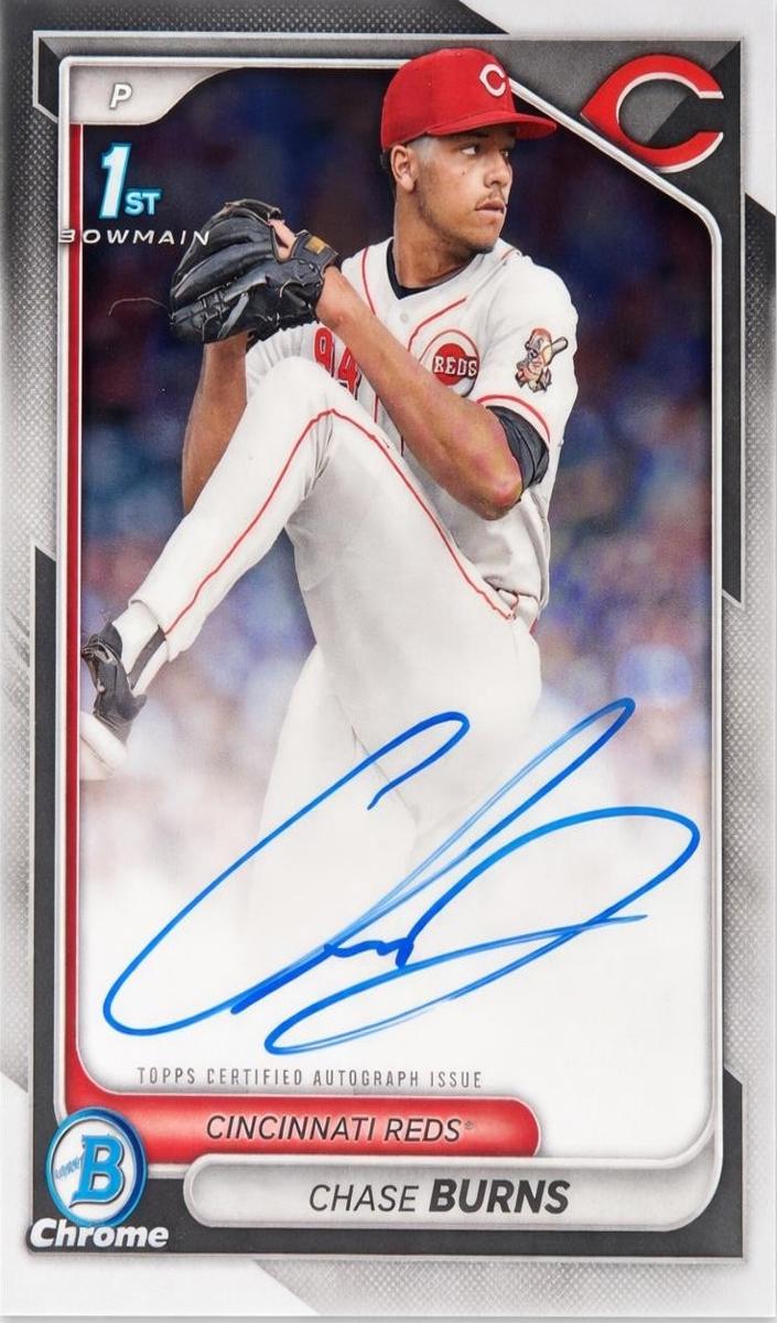 2024 Bowman Draft Chrome Prospect Autograph Chase Burns #CPA-CB card