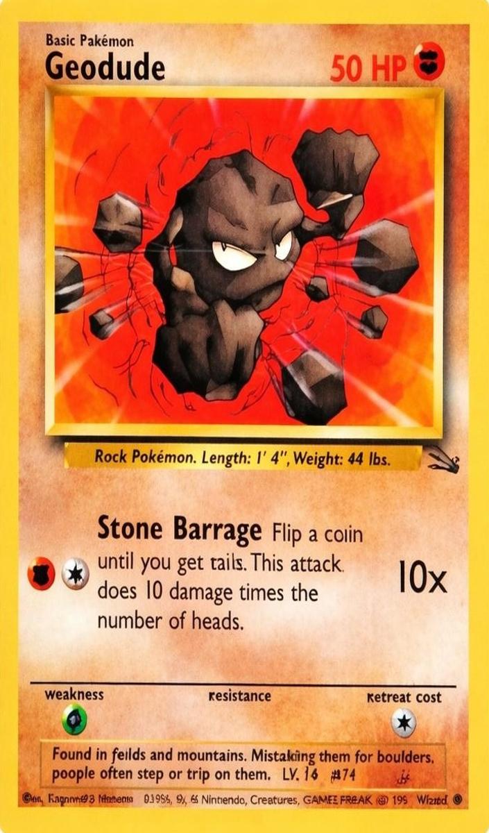 Geodude 1999 Pokemon Fossil