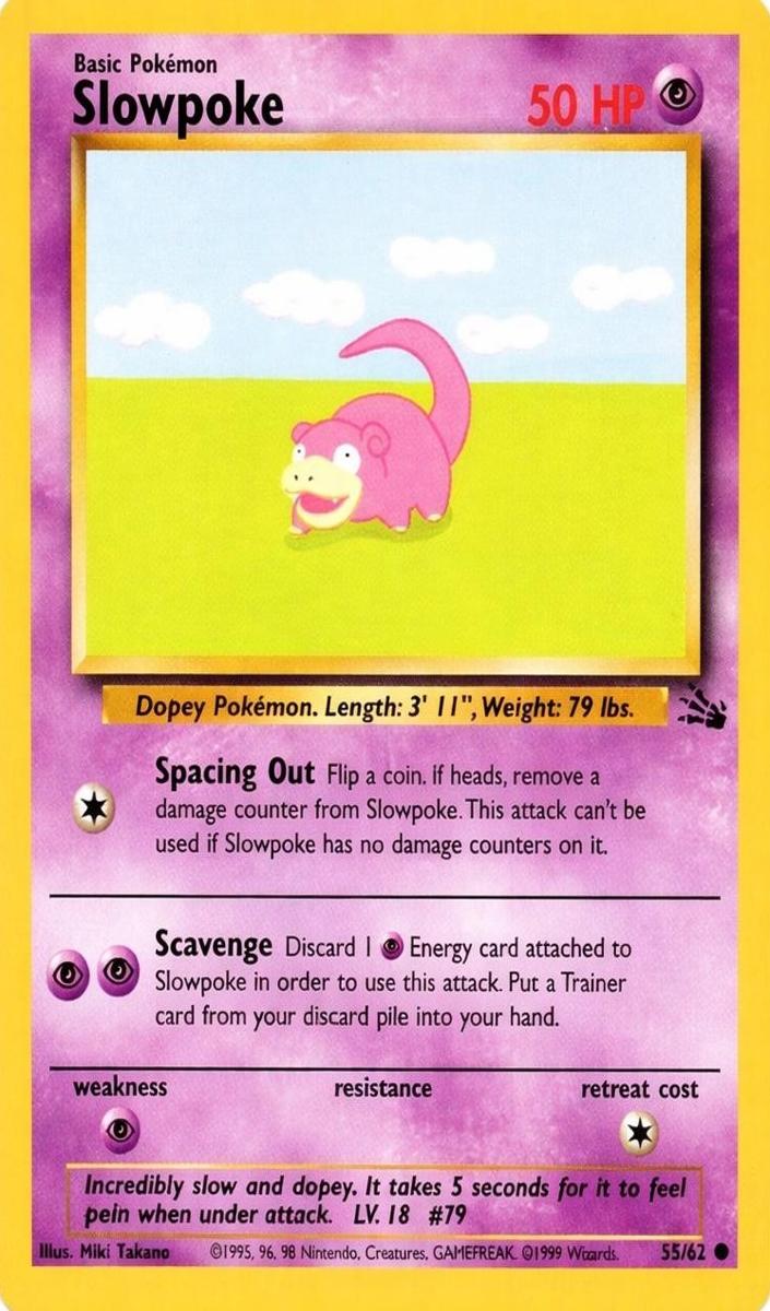 Slowpoke 1999 Pokemon Fossil