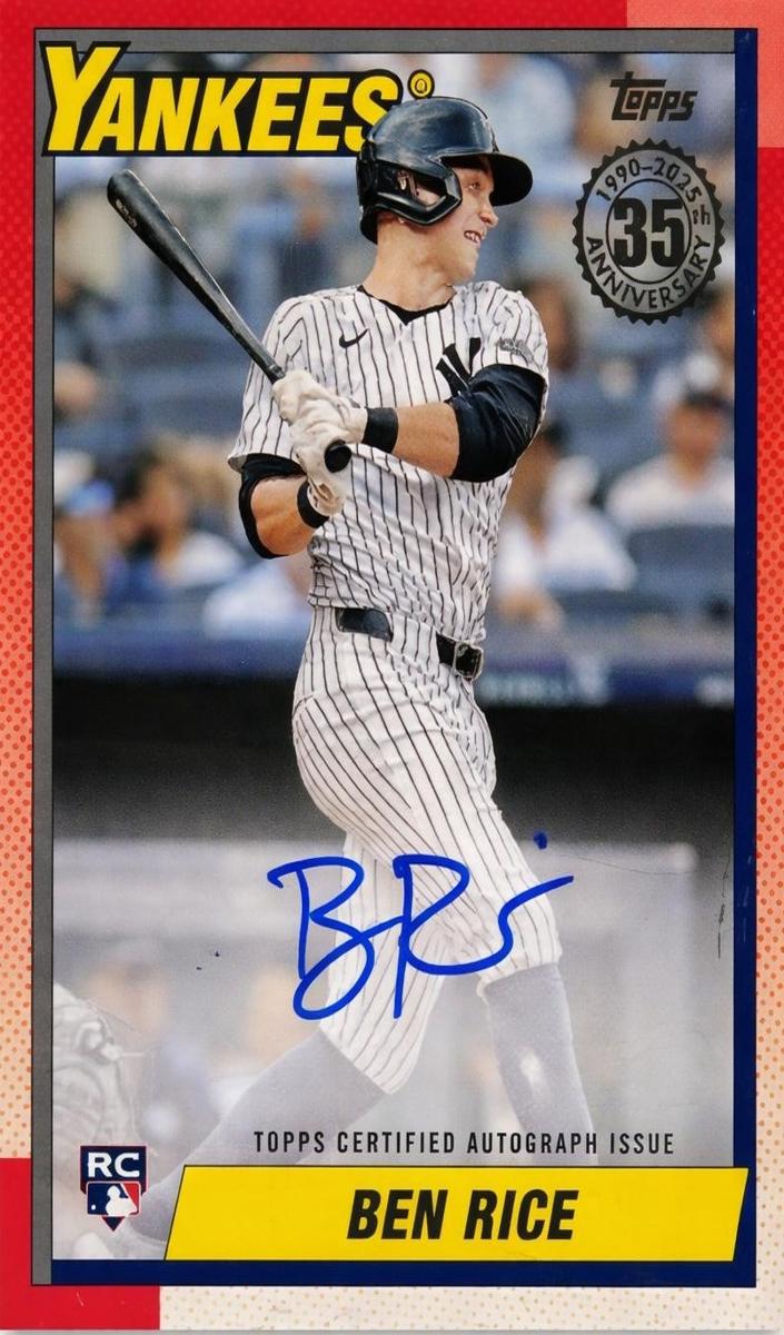 2025 Topps 1990 Autograph Ben Rice #90A-BRI card