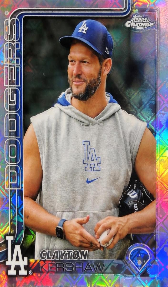 Clayton Kershaw 2025 Topps Chrome Baseball card