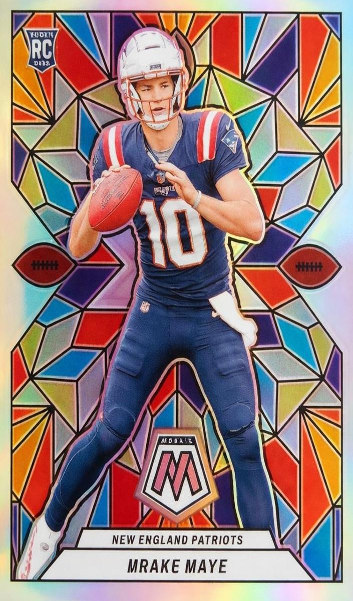 2024 Panini Mosaic Stained Glass Drake Maye #SG-18 card