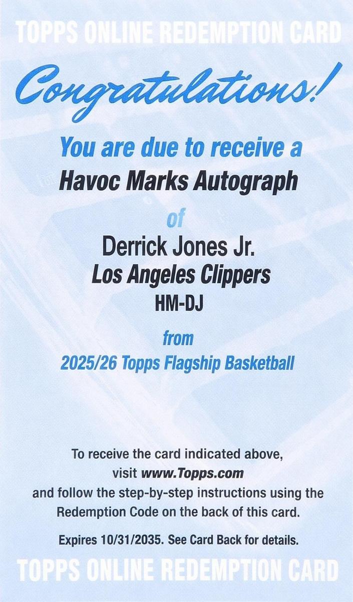 Derrick Jones Jr. 2025 Topps Basketball card