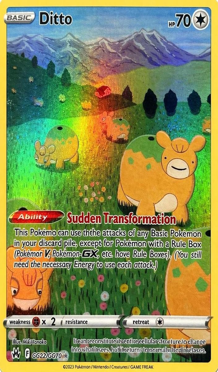 2023 Pokemon Crown Zenith Holo #GG22 Ditto front
