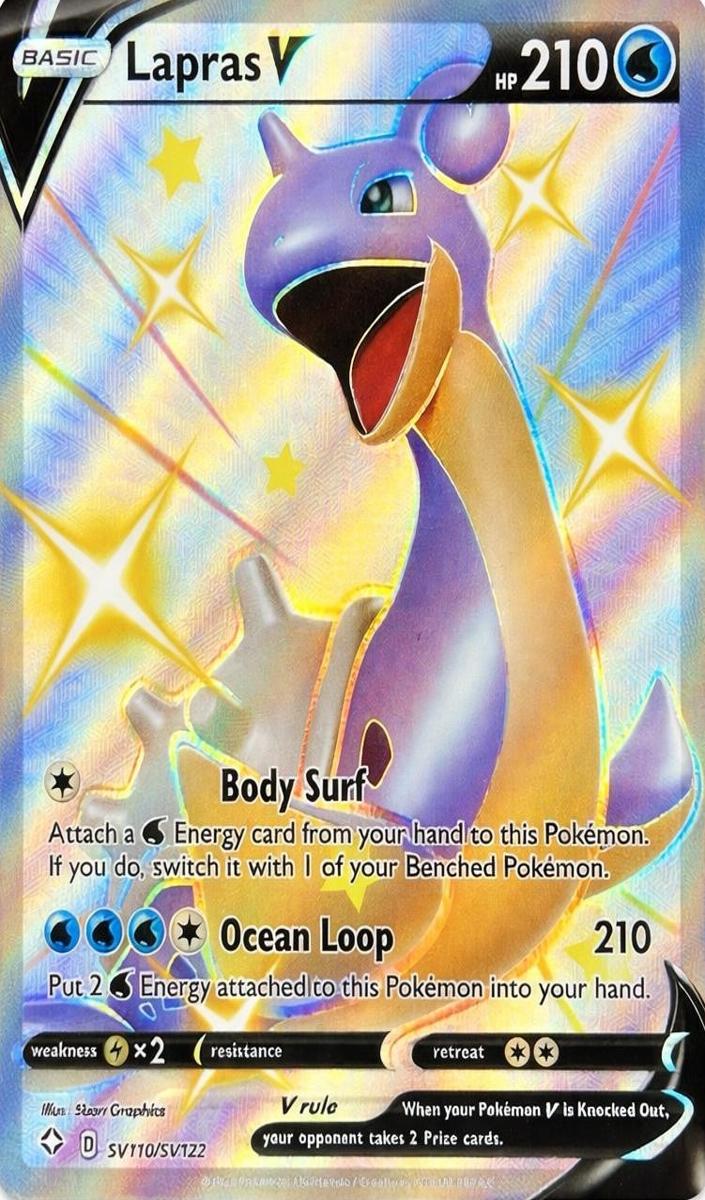 2021 Pokemon Shining Fates SHINING FATES #SV110 Lapras front