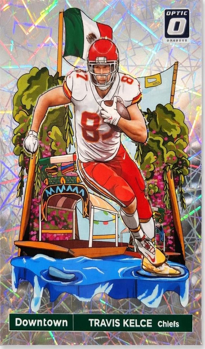 2023 Panini Donruss Optic International Downtown Travis Kelce #7 card