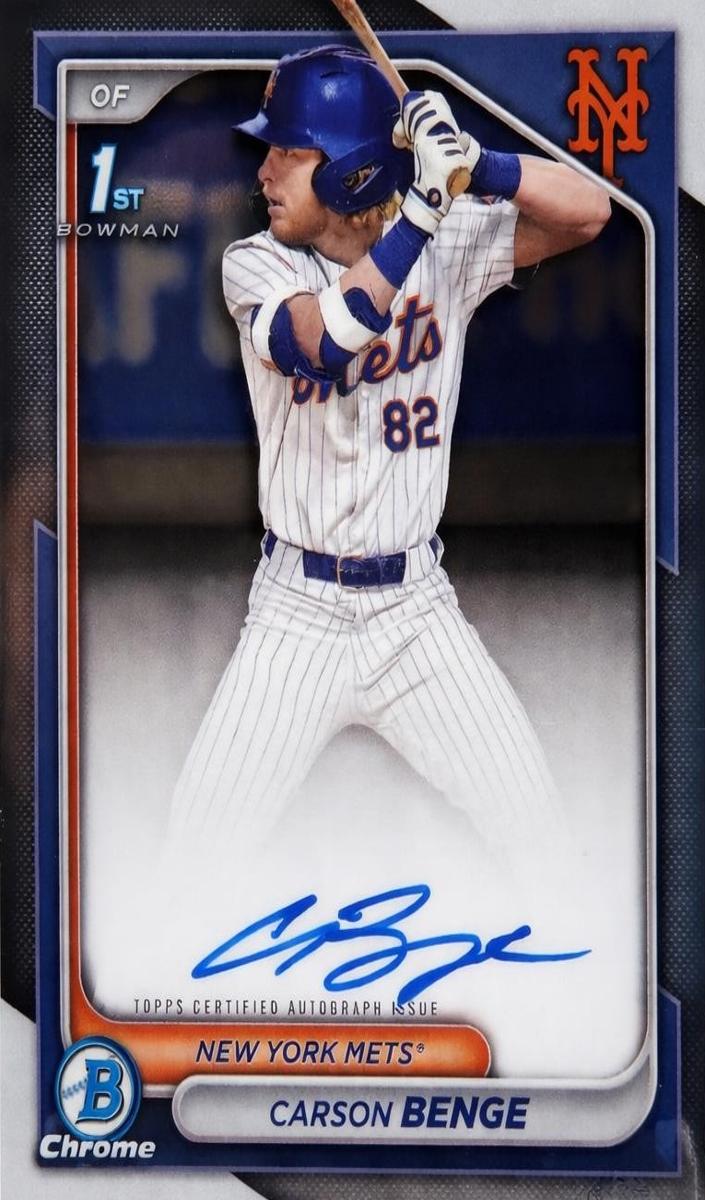 2024 Bowman Bowman Draft Chrome #CPA-CBG Carson Benge front