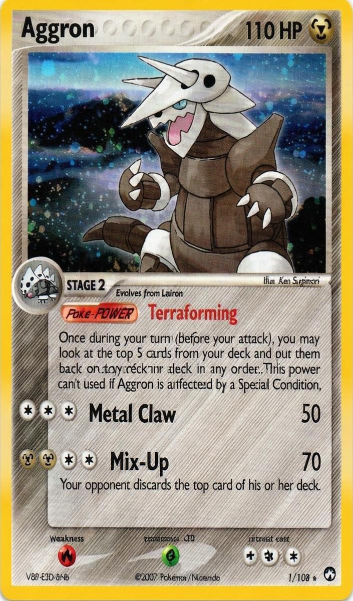 Aggron Holo 2007 Pokemon EX Power Keepers
