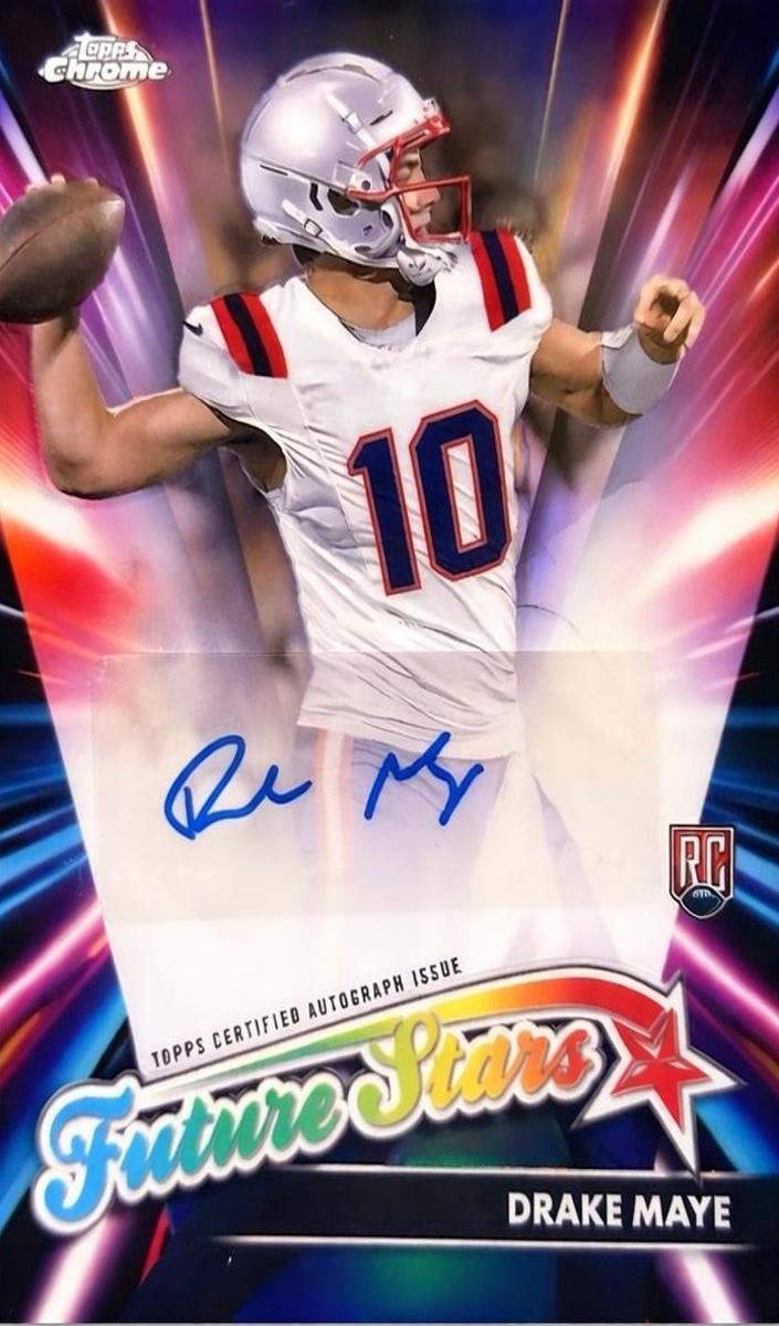 2024 Topps Chrome Future Stars Autograph Drake Maye #FSA-DM card