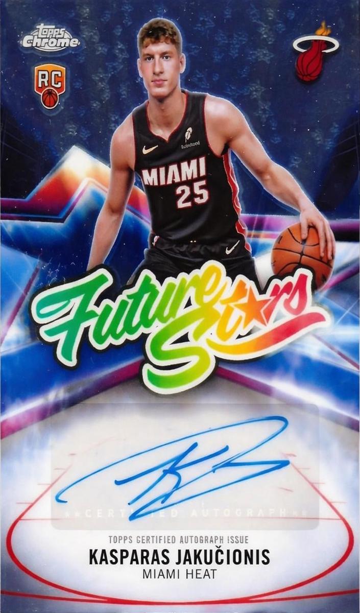 2025 Topps Chrome Future Stars Autograph Kasparas Jakucionis #FS-KJ card