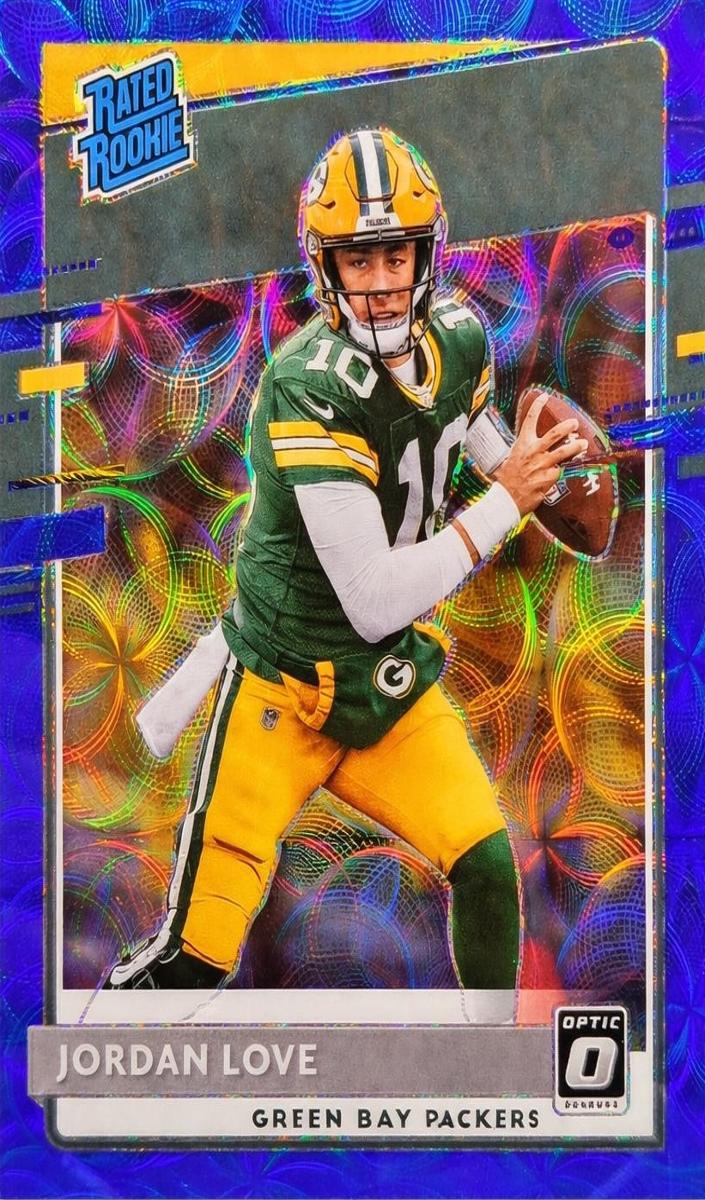 2020 Panini Donruss Optic BLUE SCOPE #154 Jordan Love front