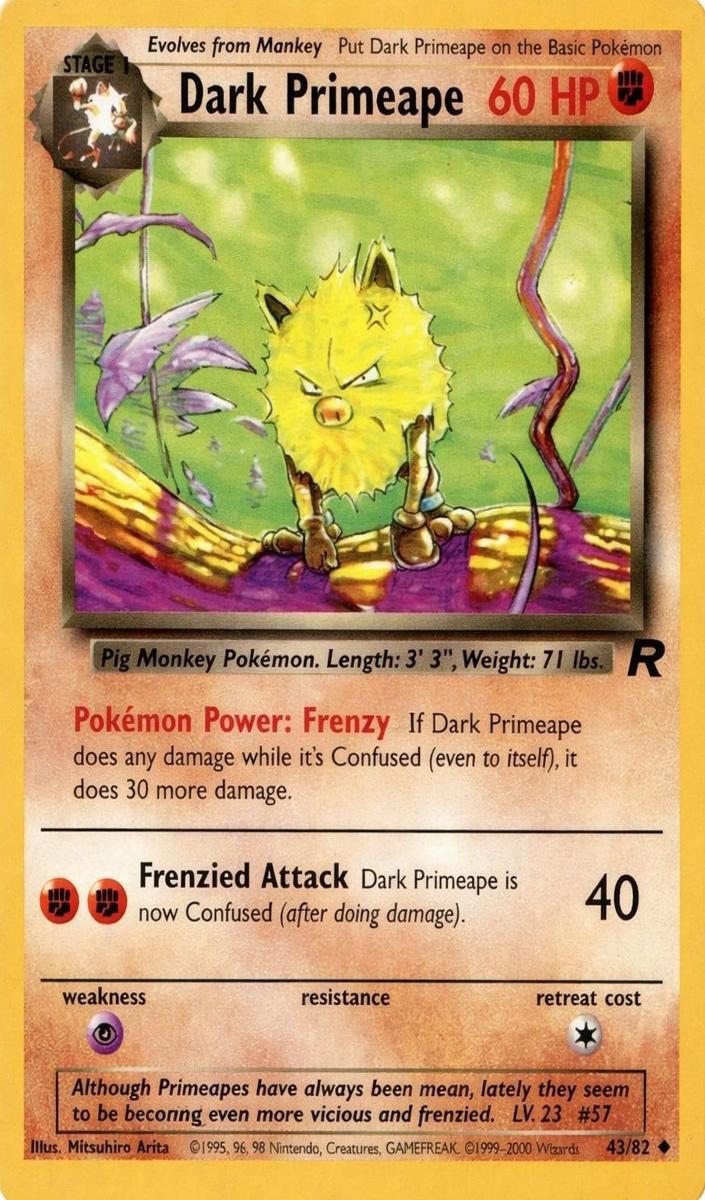 Dark Primeape 2000 Pokemon Team Rocket