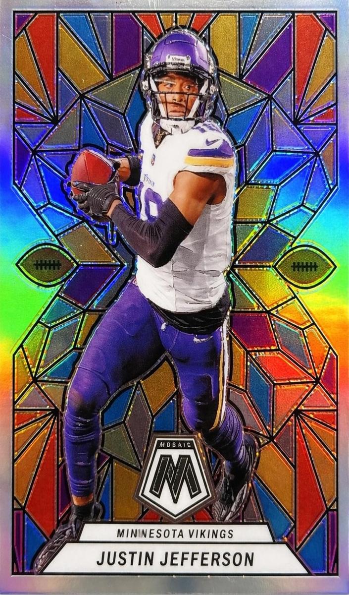 2024 Panini Mosaic Stained Glass Justin Jefferson #SG-11 card