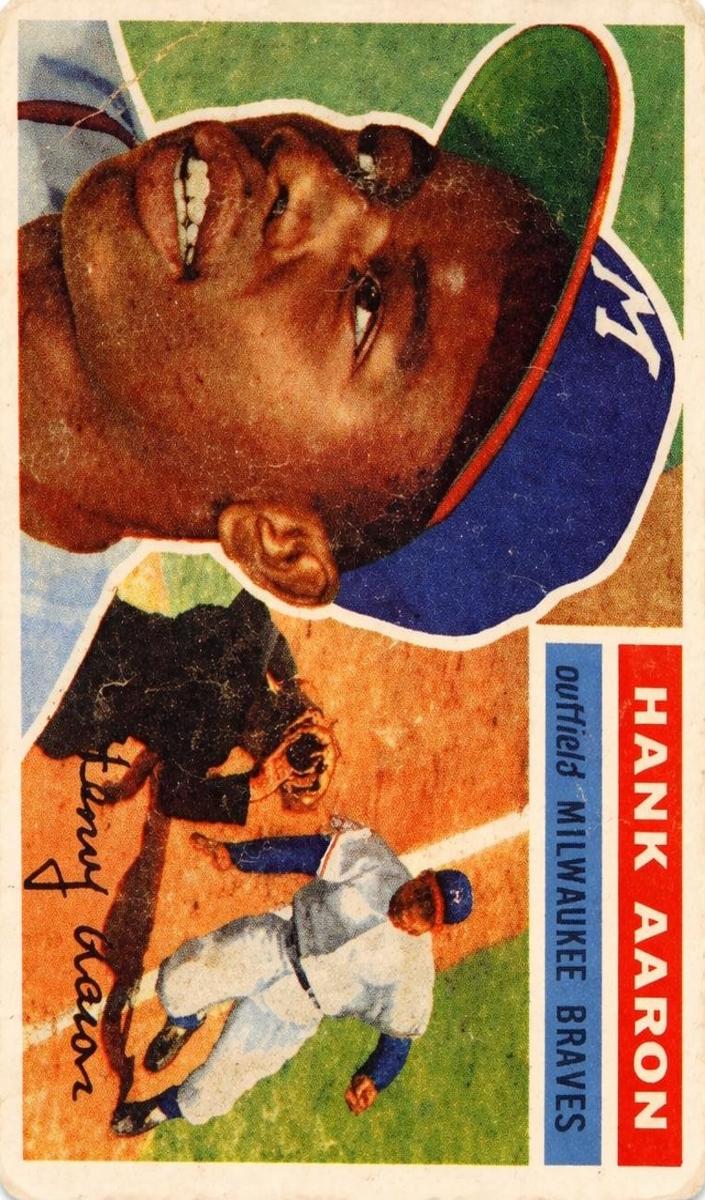 1956 Topps White #31 Hank Aaron front