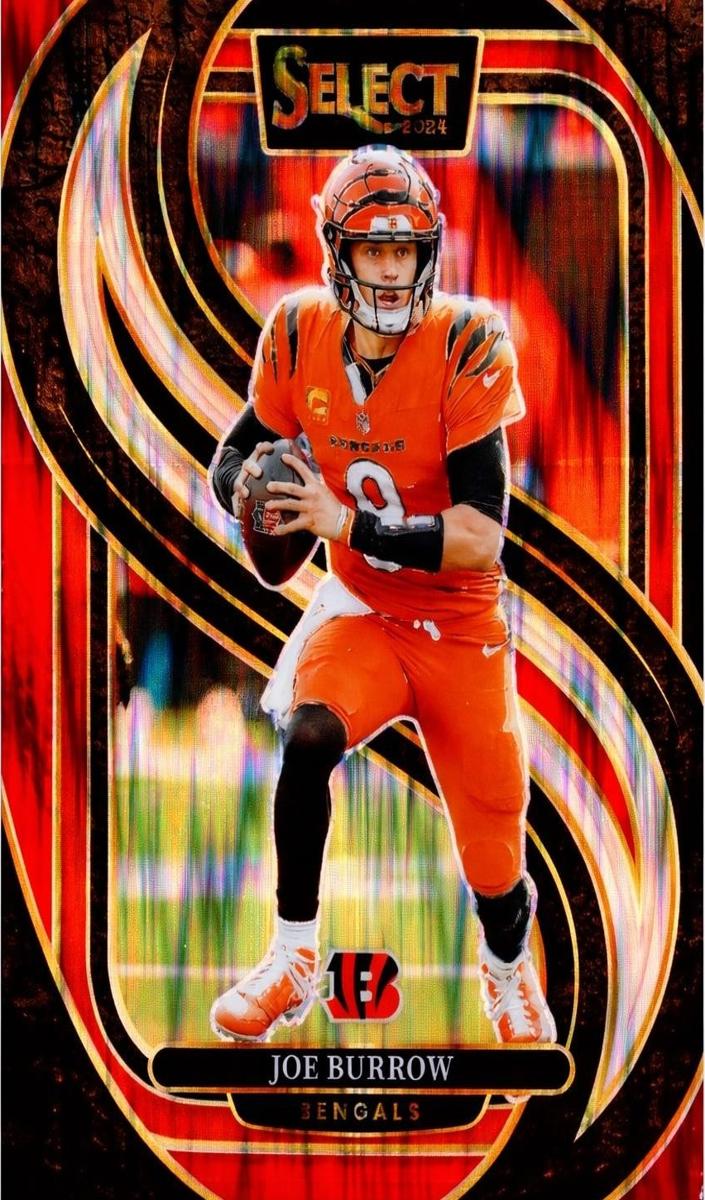 2024 Panini Select Joe Burrow [Red Yellow Prizm Shock] #127 card