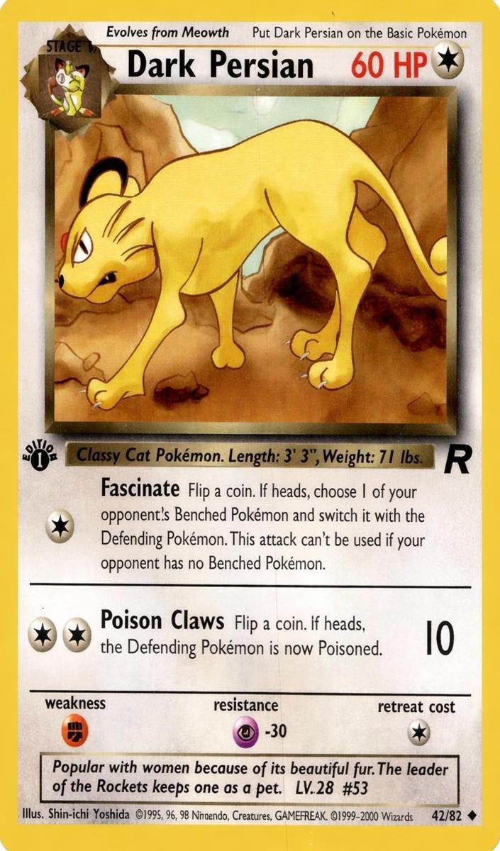 Dark Persian 2000 Pokemon Team Rocket