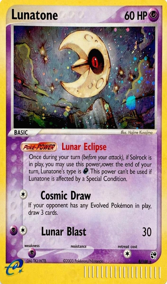Lunatone Holo 2003 Pokemon EX Sandstorm