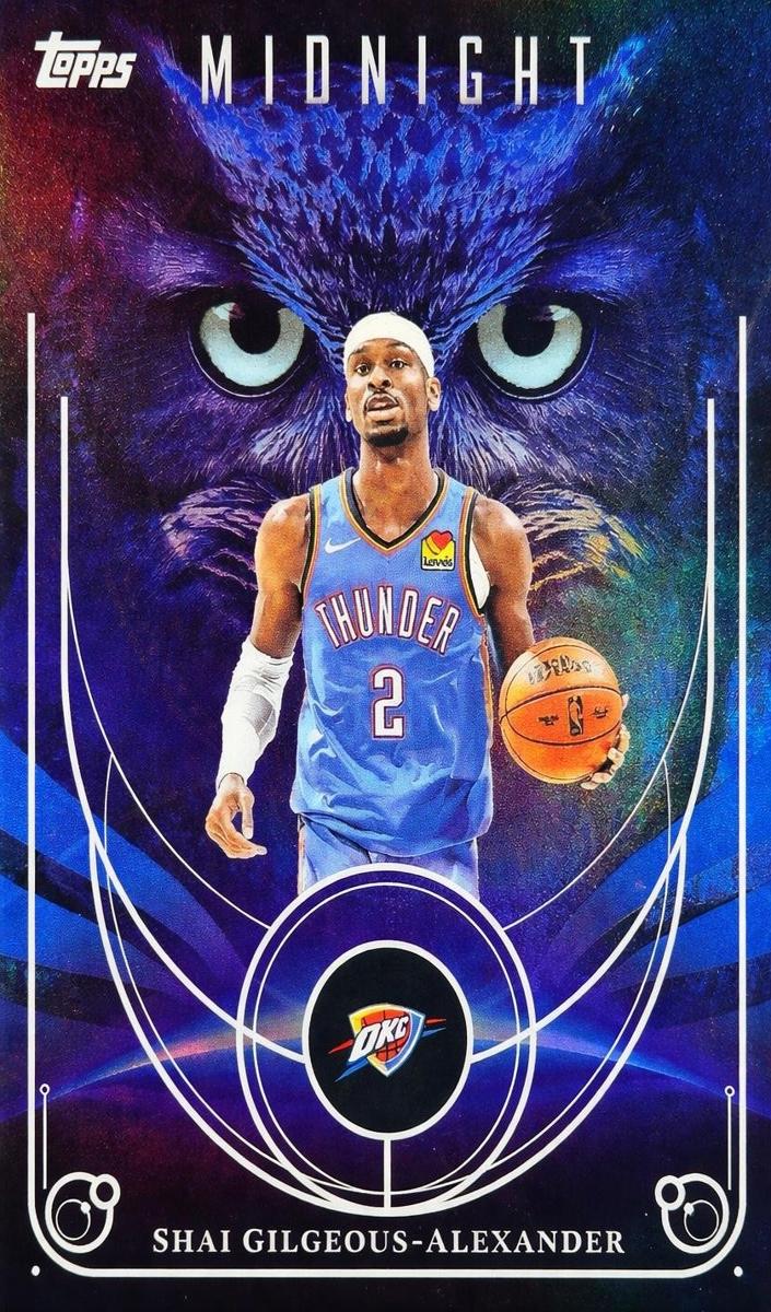 2025 Topps Midnight Night Owls Shai Gilgeous-Alexander #NO-4 card