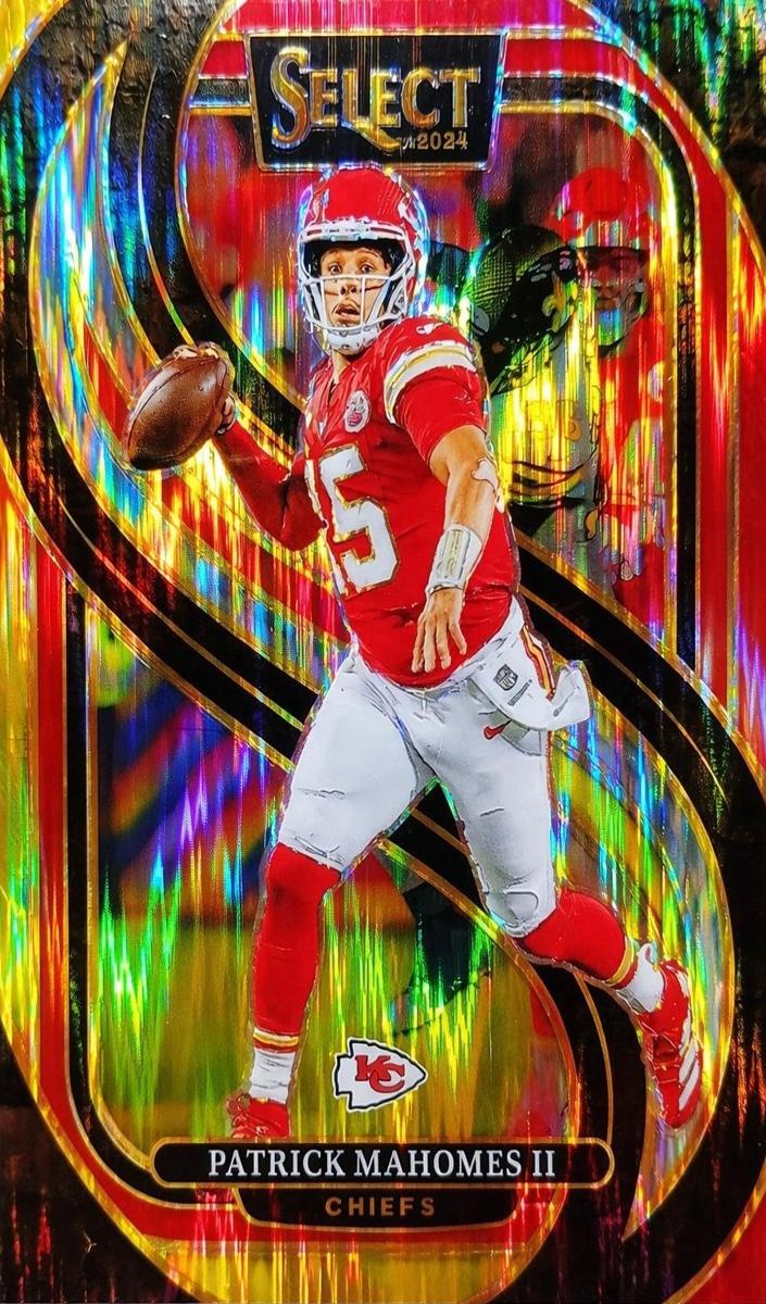 2024 Panini Select Patrick Mahomes II [Red Blue Prizm Shock] #223 card