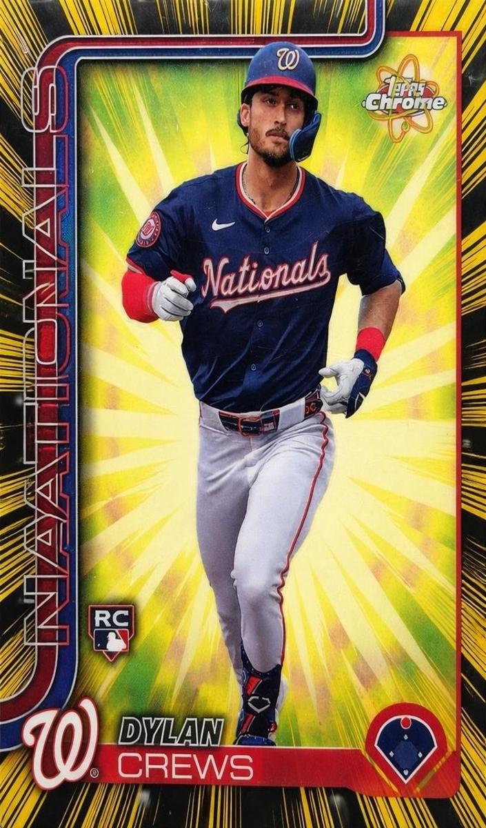 2025 Topps Chrome Radiating Rookie Dylan Crews #RR-8 card