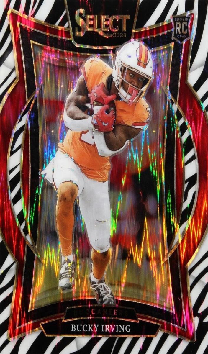 2024 Panini Select Bucky Irving [Zebra Prizm Shock] #4 card