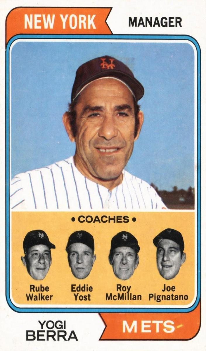 1974 Mets Coaches with Yogi Berra #179