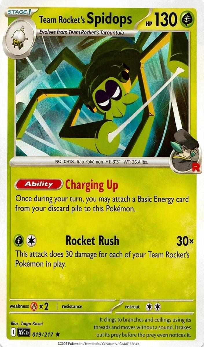 Team Rocket's Spidops 2026 Pokemon Mega Evolution Ascended Heroes