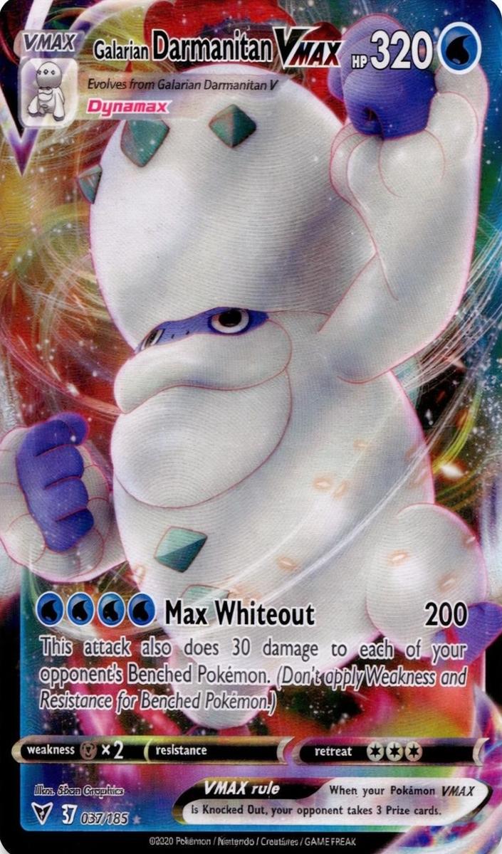 Galarian Darmanitan Vmax Holo 2020 Pokemon Vivid Voltage Full Art