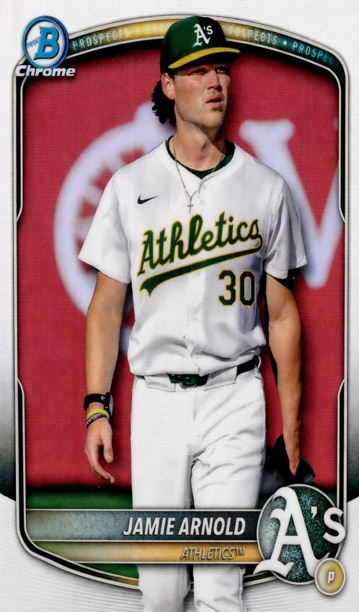 Jamie Arnold 2025 Bowman Draft Chrome card
