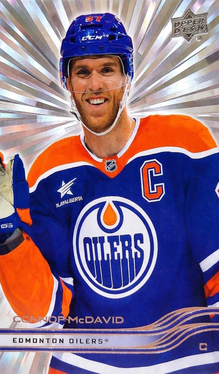 2025 Upper Deck Connor McDavid [Outburst Silver] #63 card