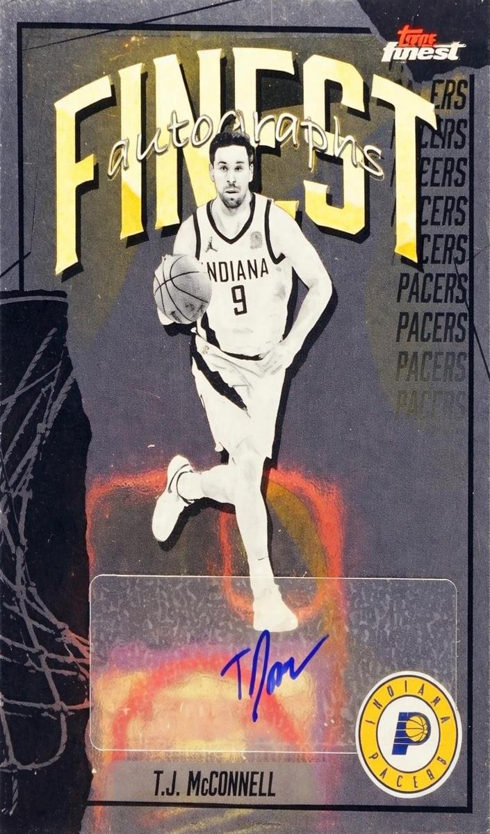 2025 Topps Finest Autographs T.J. McConnell #FAU-TM card