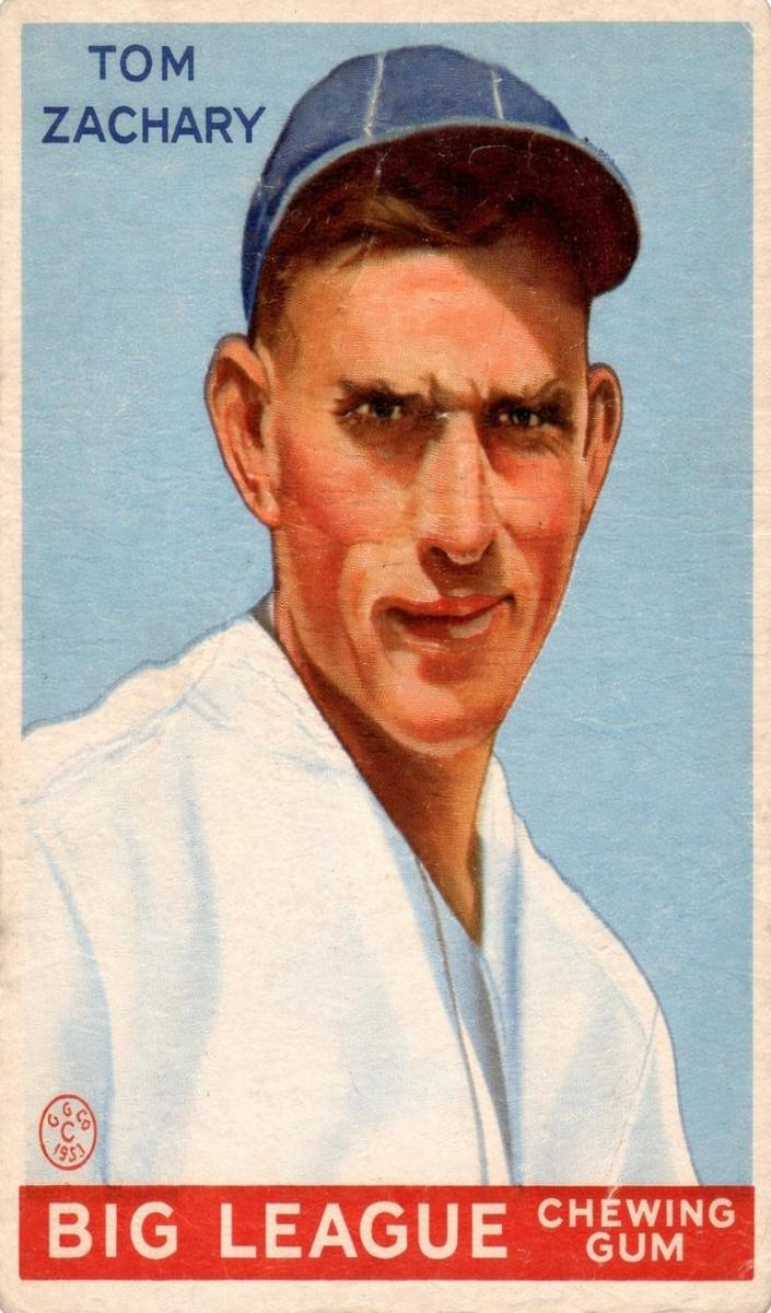 1933 Goudey Tom Zachary #91 card