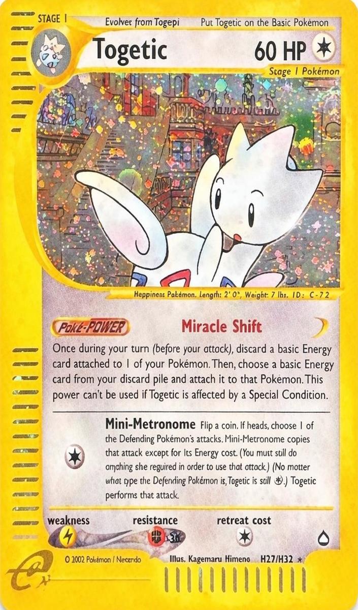 2003 Pokemon Aquapolis Holo #H27 Togetic front