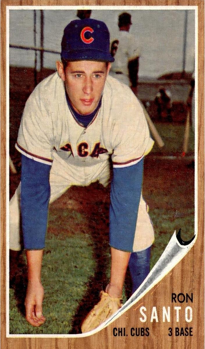 1962 Topps Ron Santo [Green Tint] #170 card