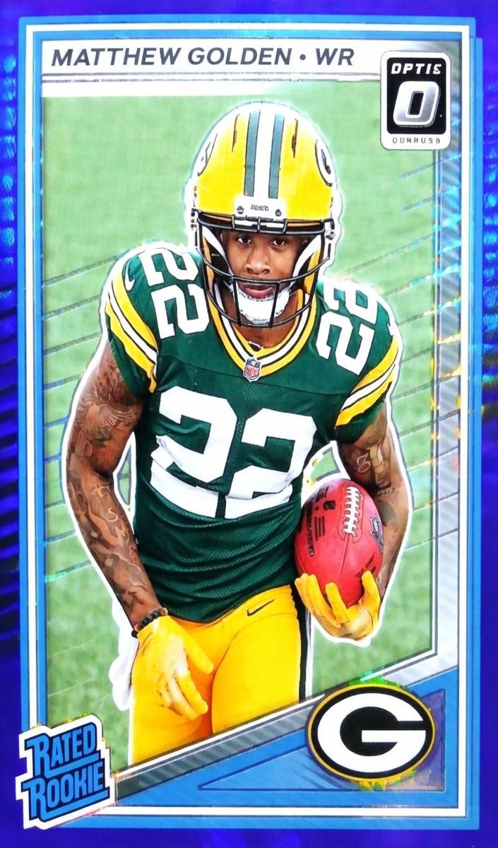 2025 Panini Donruss Optic Matthew Golden [Green Hyper] #205 card