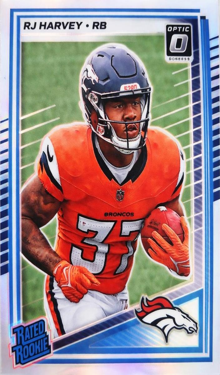 RJ Harvey 2025 Donruss Optic Football card