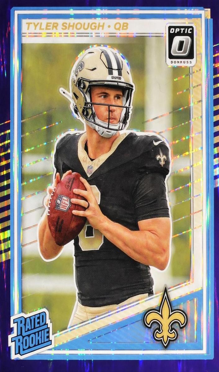 2025 Donruss Optic Tyler Shough [Purple Shock] #223 card