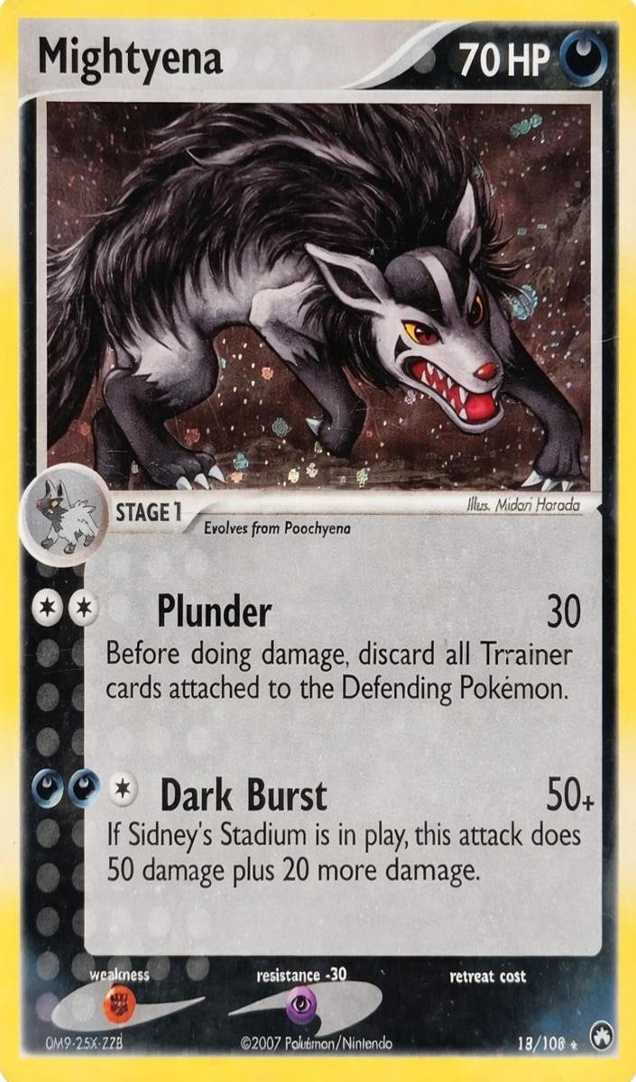 Mightyena 2007 Pokemon EX Power Keepers