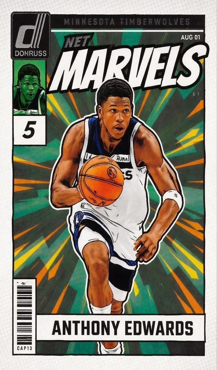 2024 Panini Donruss Optic Downtown Anthony Edwards #5 card