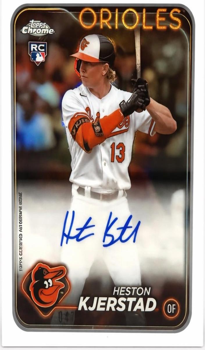 Heston Kjerstad 2024 Topps Chrome Rookie Autographs Baseball