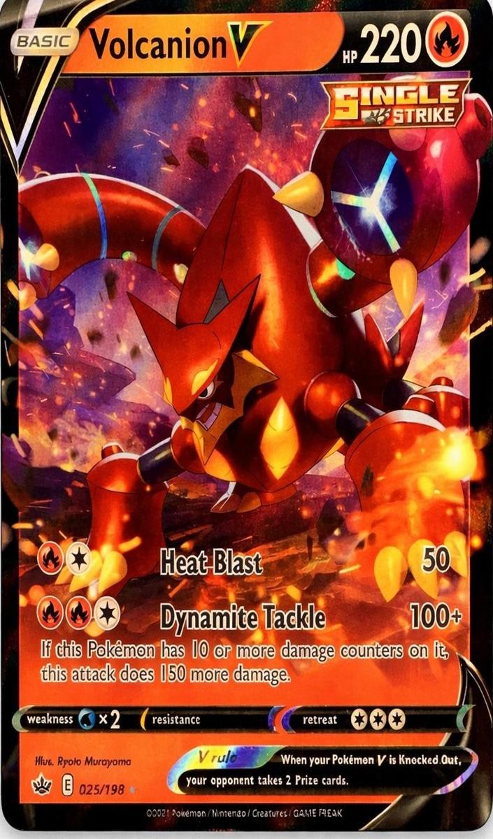 Volcanion V Holo 2021 Pokemon Chilling Reign