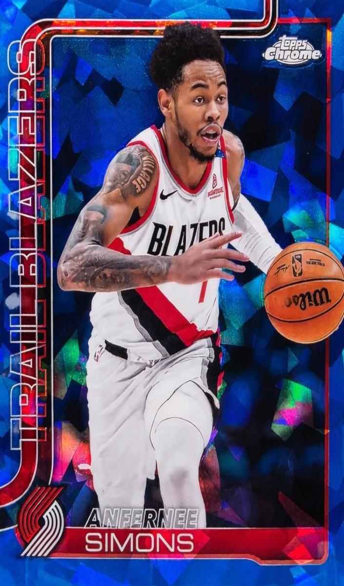 2025 Topps Chrome Sapphire Anfernee Simons #122 card