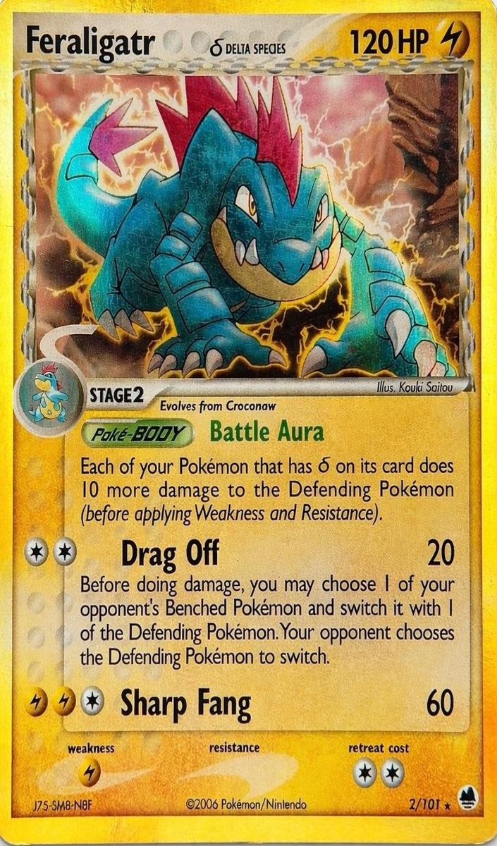 2006 Pokemon EX Dragon Frontiers DRAGON FRONTIERS #2 Feraligatr-Rev.Foil front