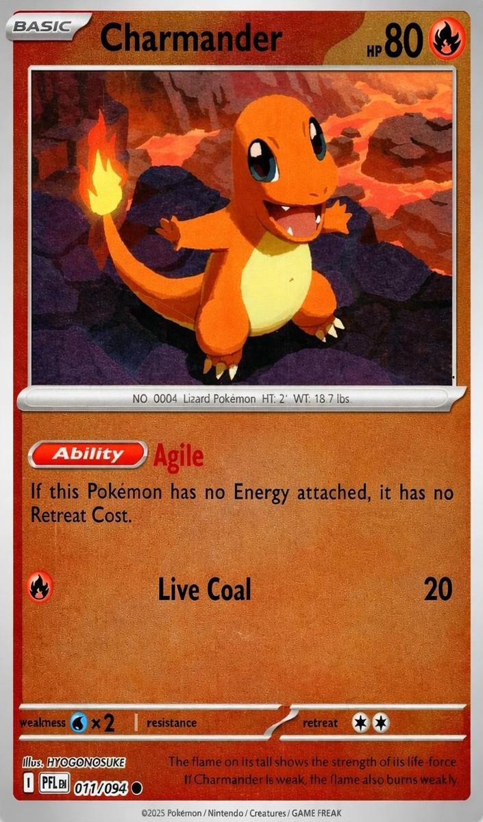 Charmander 2025 Pokemon Mega Evolution Phantasmal Flames