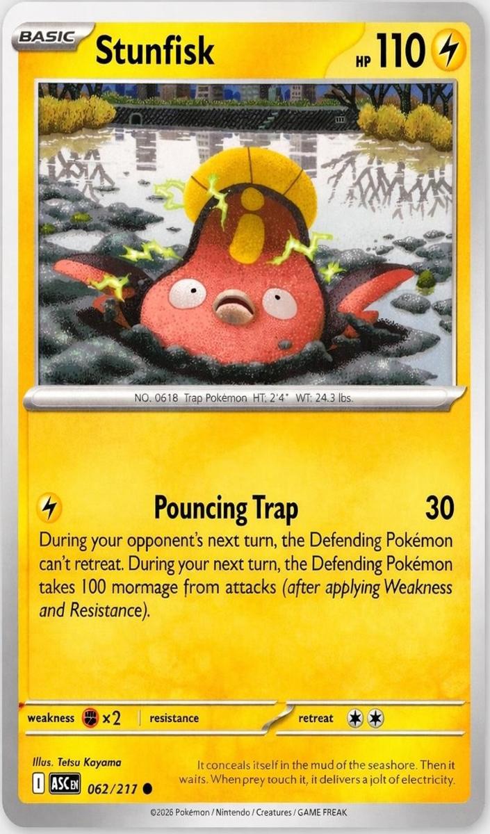 Stunfisk 2026 Pokemon Mega Evolution Ascended Heroes