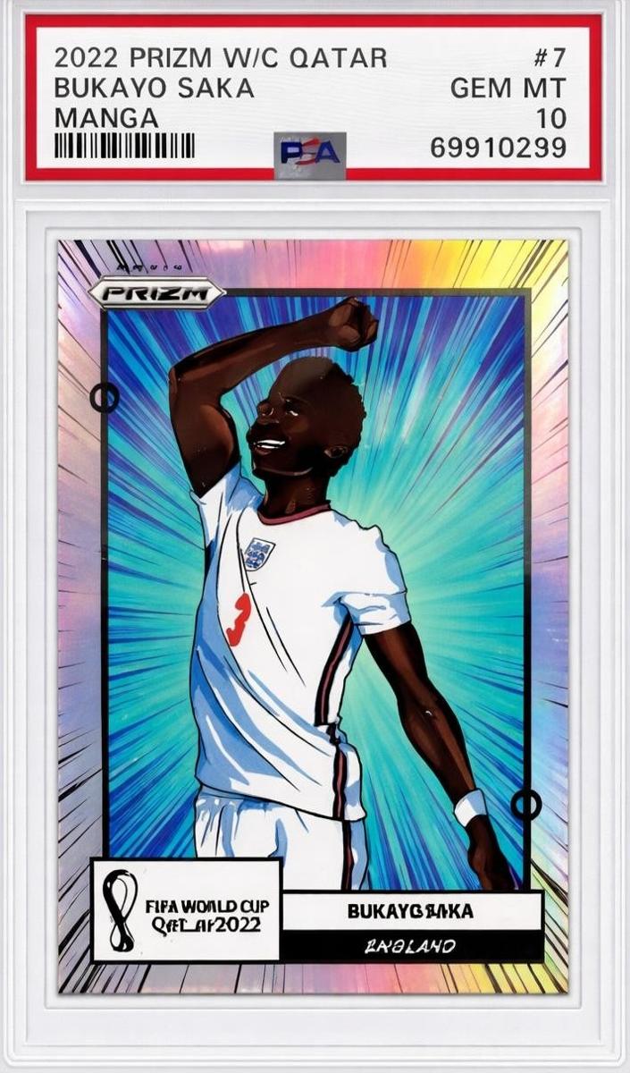2022 Panini Prizm World Cup Manga Bukayo Saka #7 card