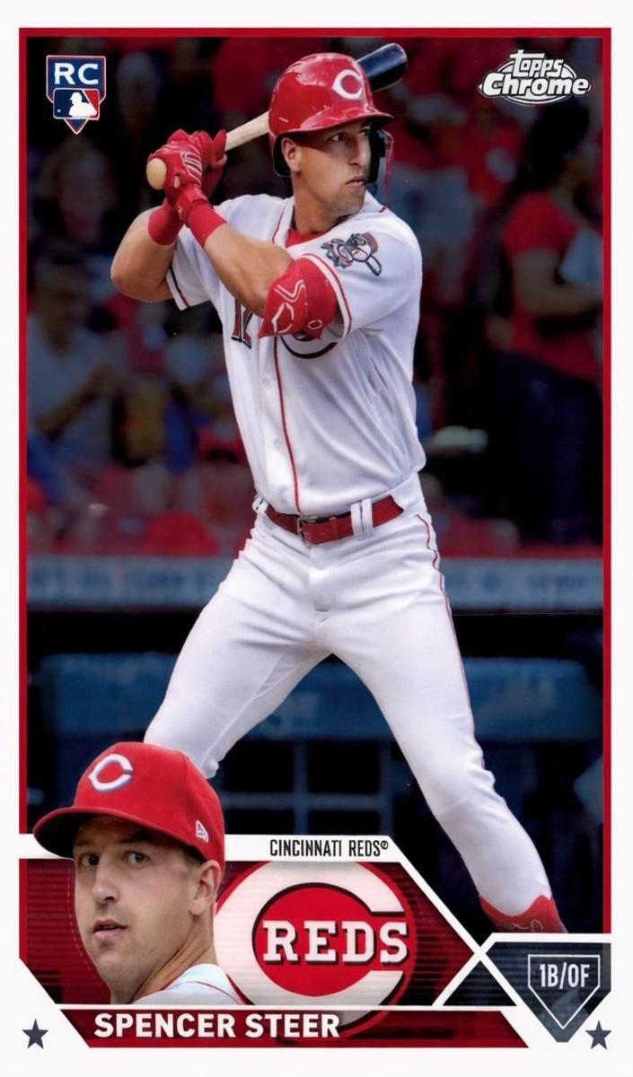 2023 Topps Chrome Spencer Steer #146 card