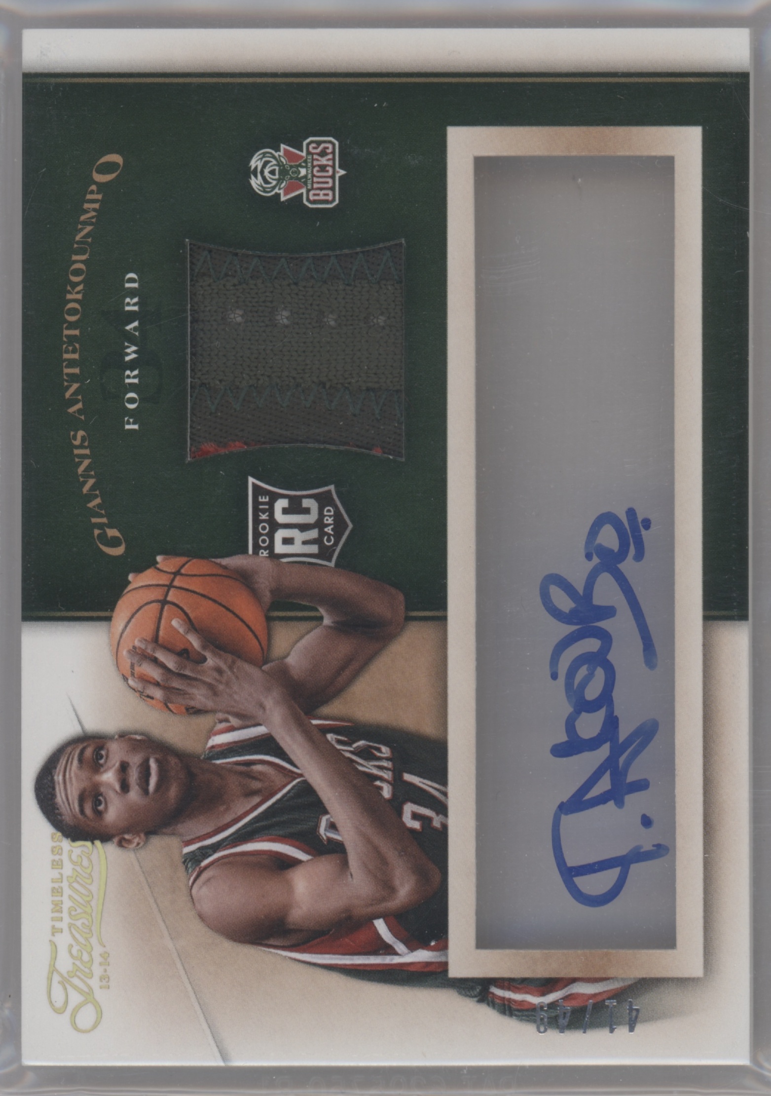 2013 Panini Timeless Treasures Giannis Antetokounmpo [Prime] #129 card