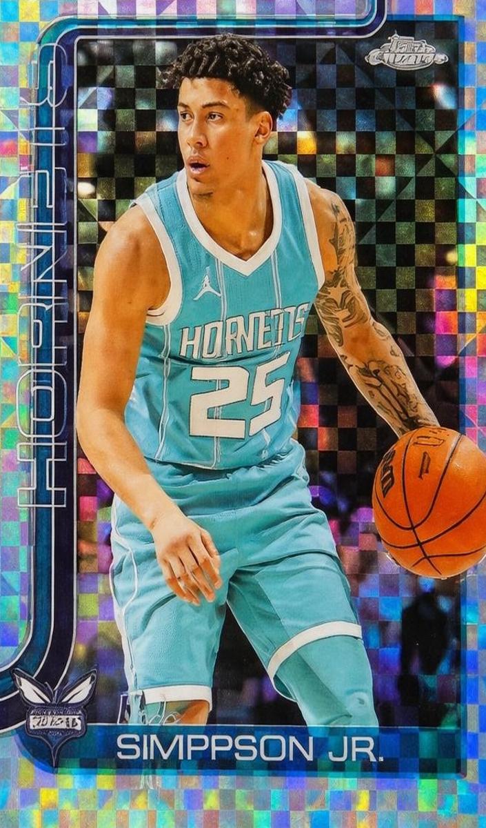 K.J. Simpson Jr. 2025-26 Topps Chrome Basketball card